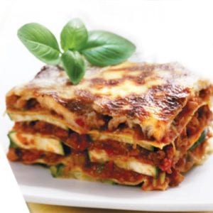 Beef and vegetable lasagne