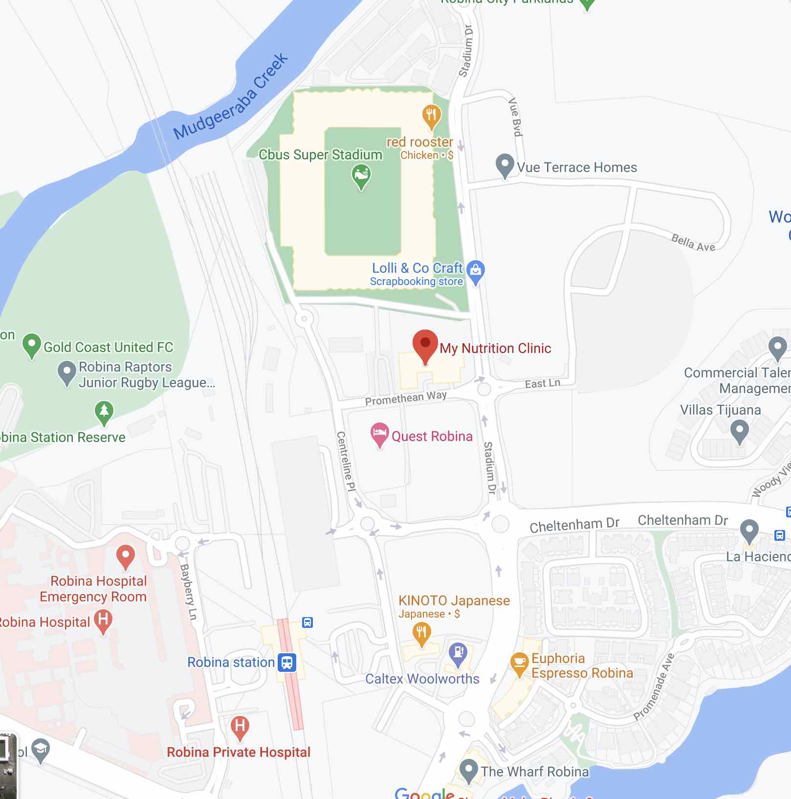 Map of My Nutrition Clinic